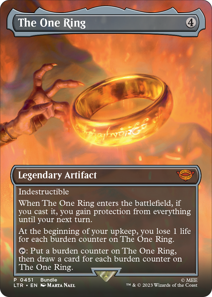 {R} The One Ring (Borderless Alternate Art) [The Lord of the Rings: Tales of Middle-Earth][LTR 451]