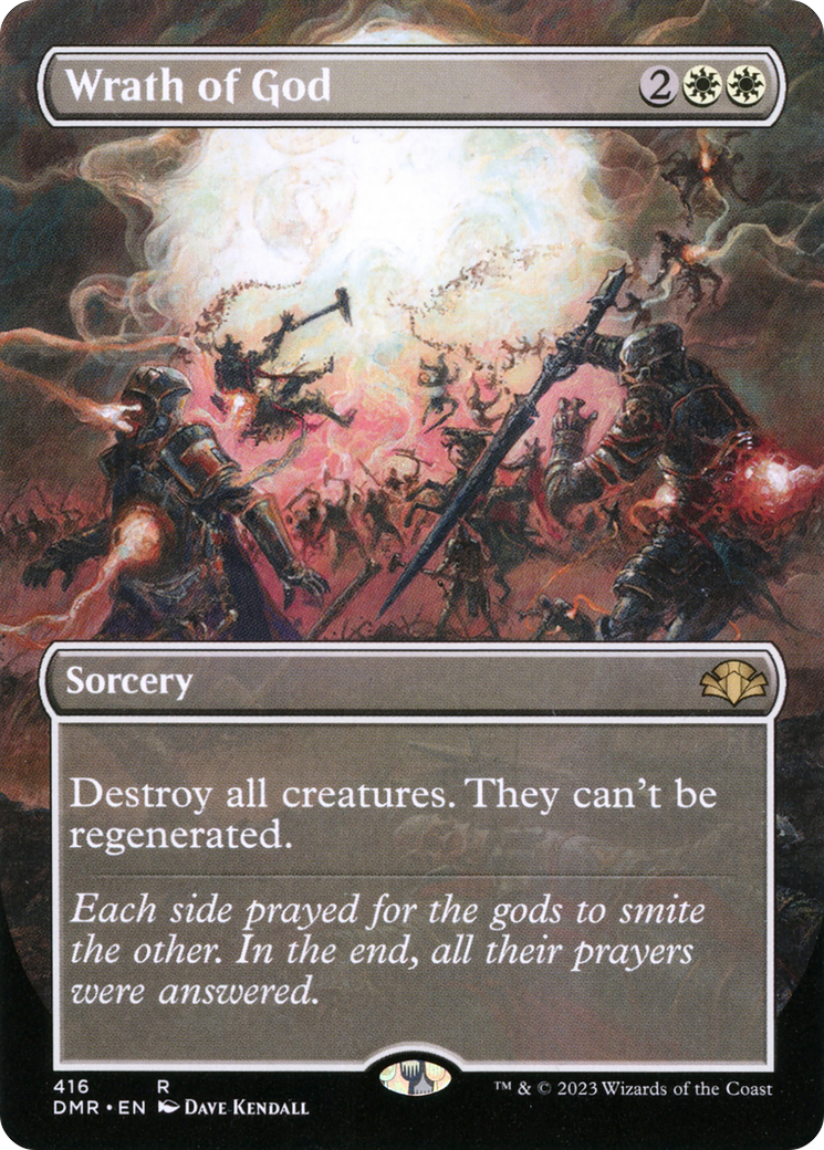 {R} Wrath of God (Borderless Alternate Art) [Dominaria Remastered][DMR 416]