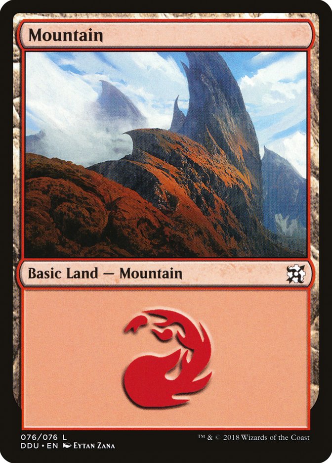 {B}[DDU 076] Mountain (76) [Duel Decks: Elves vs. Inventors]