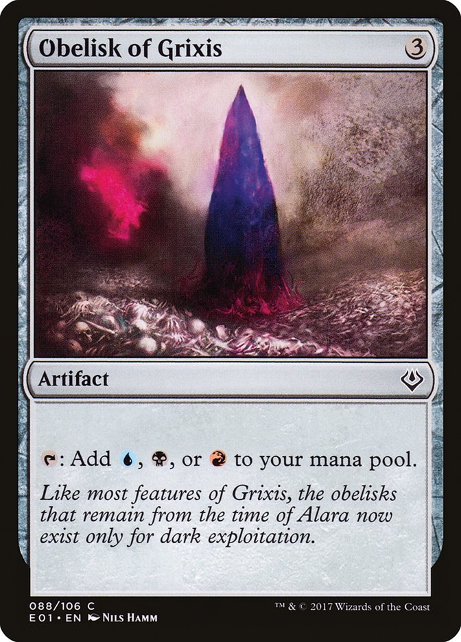 {C} Obelisk of Grixis [Archenemy: Nicol Bolas][E01 088]