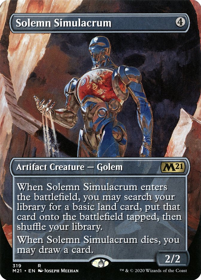 {R} Solemn Simulacrum (Borderless Alternate Art) [Core Set 2021][M21 319]