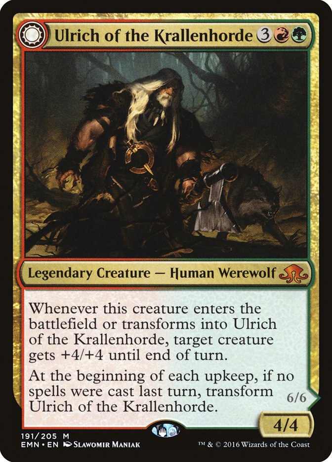 {R} Ulrich of the Krallenhorde // Ulrich, Uncontested Alpha [Eldritch Moon][EMN 191]