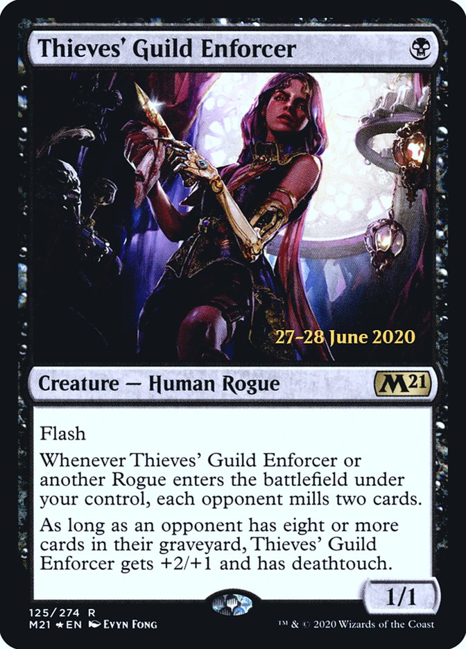 {R} Thieves' Guild Enforcer [Core Set 2021 Prerelease Promos][PR M21 125]