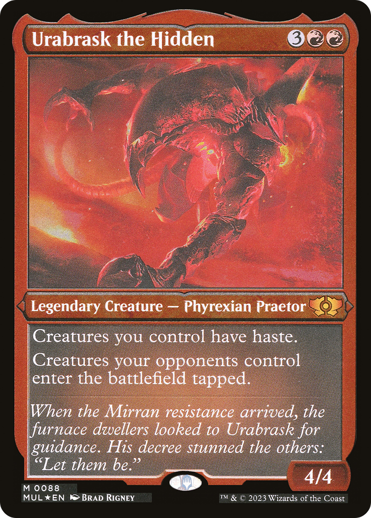 {R} Urabrask the Hidden (Foil Etched) [Multiverse Legends][MUL 088]