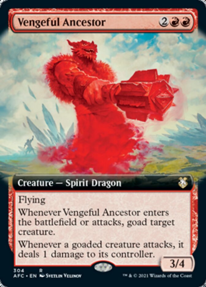 {R} Vengeful Ancestor (Extended Art) [Dungeons & Dragons: Adventures in the Forgotten Realms Commander][AFC 304]