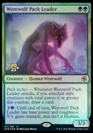 {R} Werewolf Pack Leader [Dungeons & Dragons: Adventures in the Forgotten Realms Prerelease Promos][PR AFR 211]