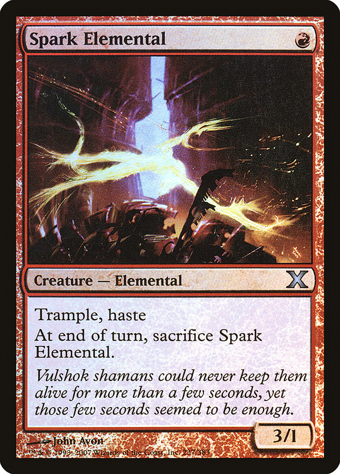 {C} Spark Elemental (Premium Foil) [Tenth Edition][FP 10E 237]