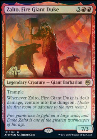 {R} Zalto, Fire Giant Duke [Dungeons & Dragons: Adventures in the Forgotten Realms Prerelease Promos][PR AFR 171]