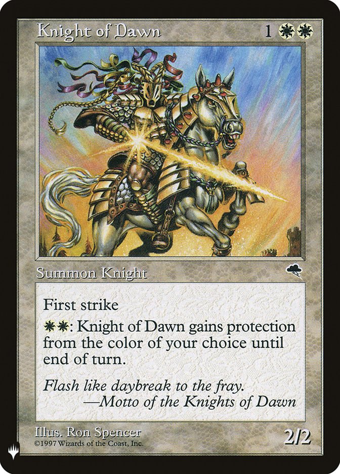 {C} Knight of Dawn [Mystery Booster][MB1 TMP 026]