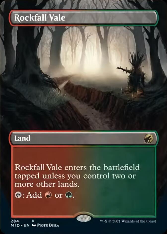 {R} Rockfall Vale (Borderless Alternate Art) [Innistrad: Midnight Hunt][MID 284]