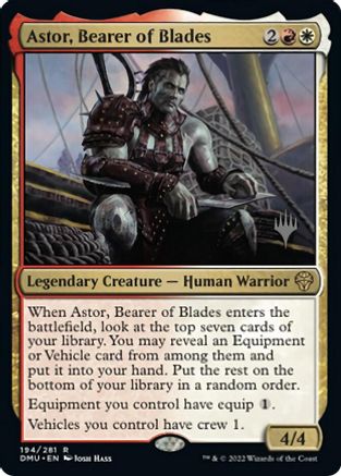 {@R} Astor, Bearer of Blades (Promo Pack) [Dominaria United Promos][PP DMU 194]