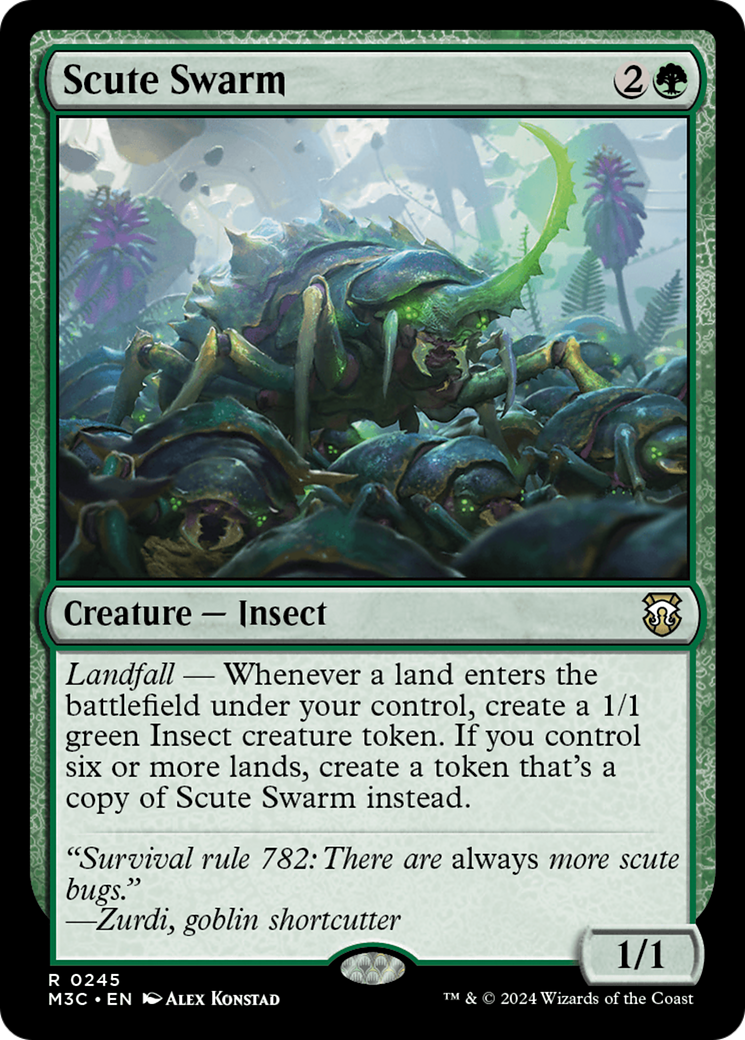 {R} Scute Swarm (Ripple Foil) [Modern Horizons 3 Commander][RPF M3C 245]