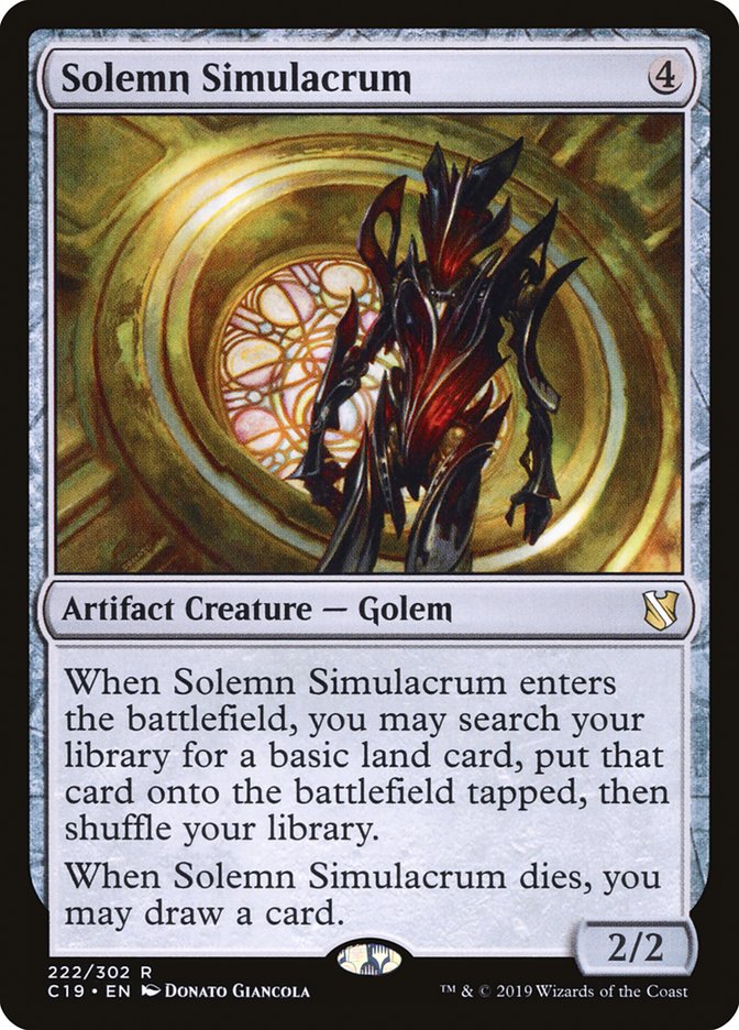 {R} Solemn Simulacrum [Commander 2019][C19 222]