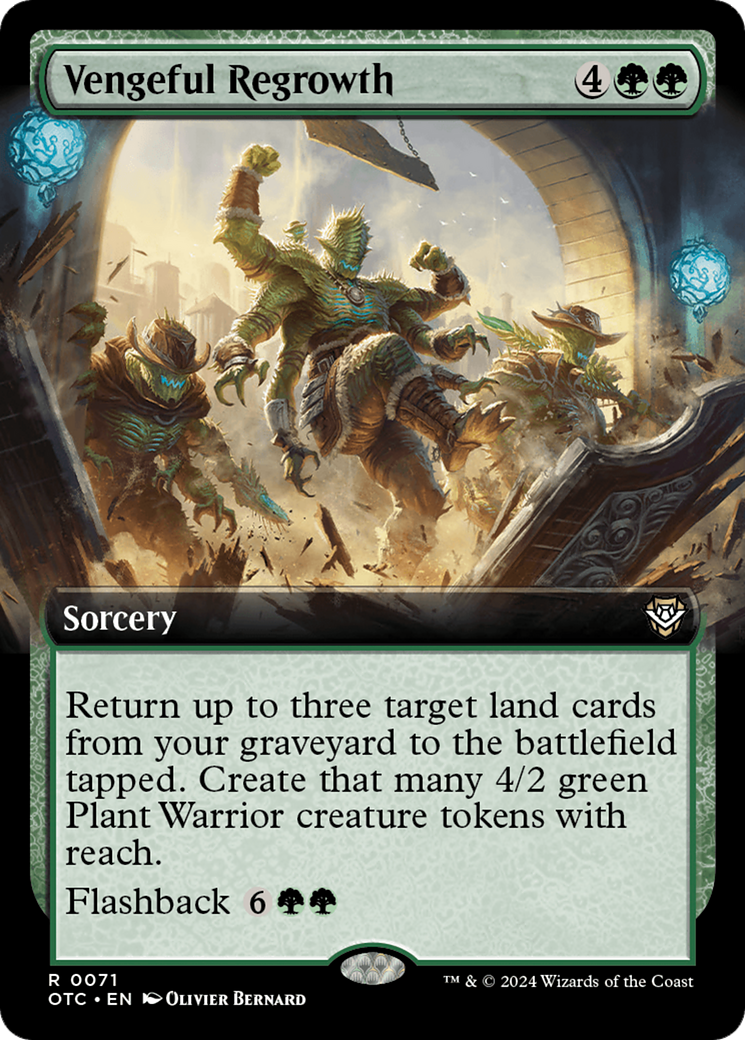 {R} Vengeful Regrowth (Extended Art) [Outlaws of Thunder Junction Commander][OTC 071]