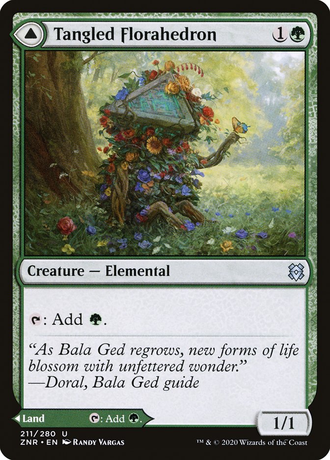 {C} Tangled Florahedron // Tangled Vale [Zendikar Rising][ZNR 211]