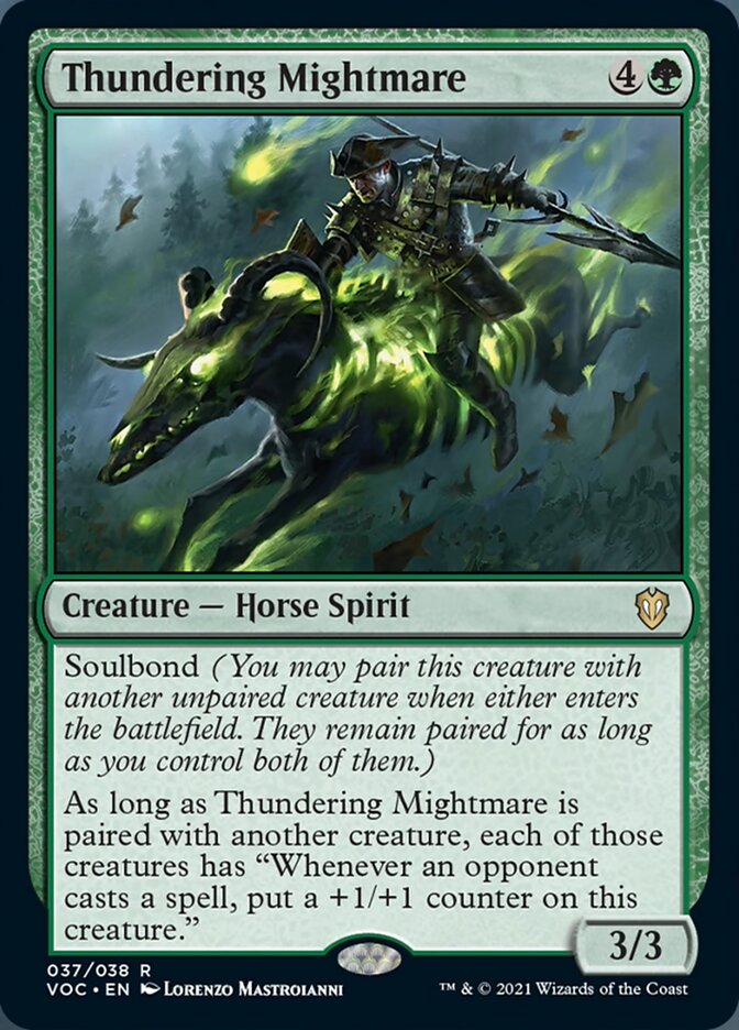 {R} Thundering Mightmare [Innistrad: Crimson Vow Commander][VOC 037]