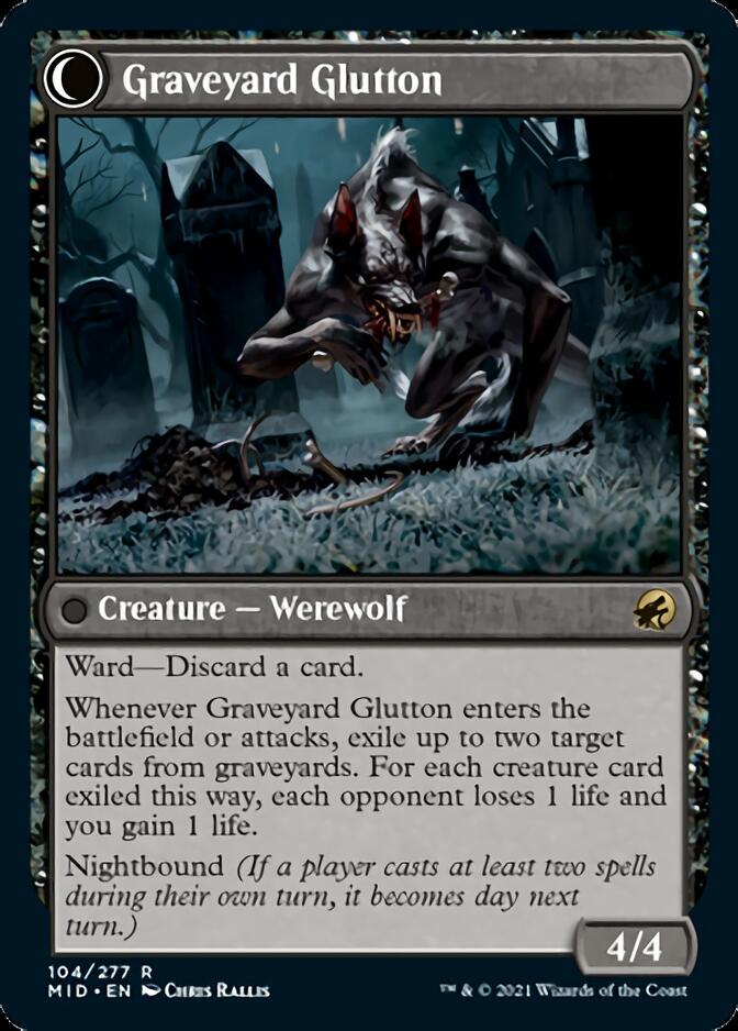 {R} Graveyard Trespasser // Graveyard Glutton [Innistrad: Midnight Hunt][MID 104]