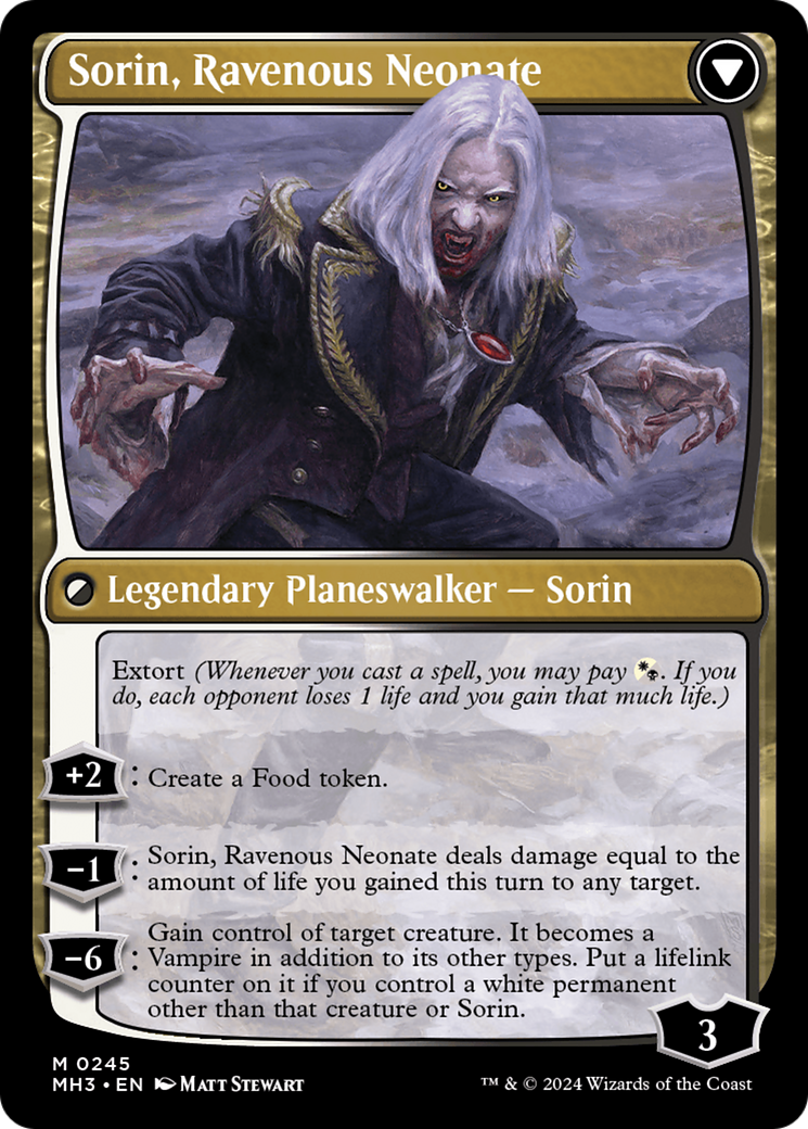 {R} Sorin of House Markov // Sorin, Ravenous Neonate [Modern Horizons 3][MH3 245]