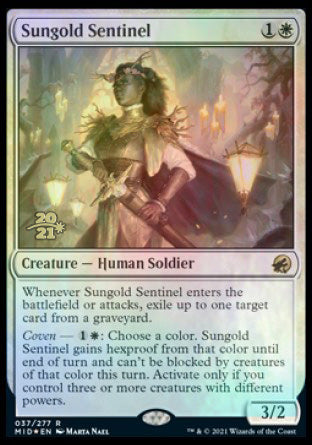 {R} Sungold Sentinel [Innistrad: Midnight Hunt Prerelease Promos][PR MID 037]