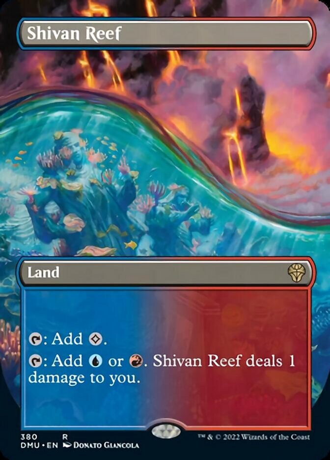 {@R} Shivan Reef (Borderless Alternate Art) [Dominaria United][DMU 380]