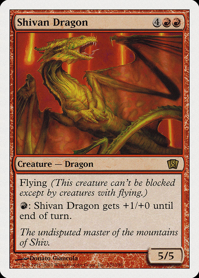 {R} Shivan Dragon [Eighth Edition][8ED 221]