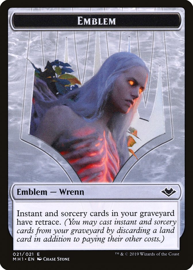 {T} Zombie (007) // Wrenn and Six Emblem (021) Double-sided Token [Modern Horizons Tokens][TMH1 007]