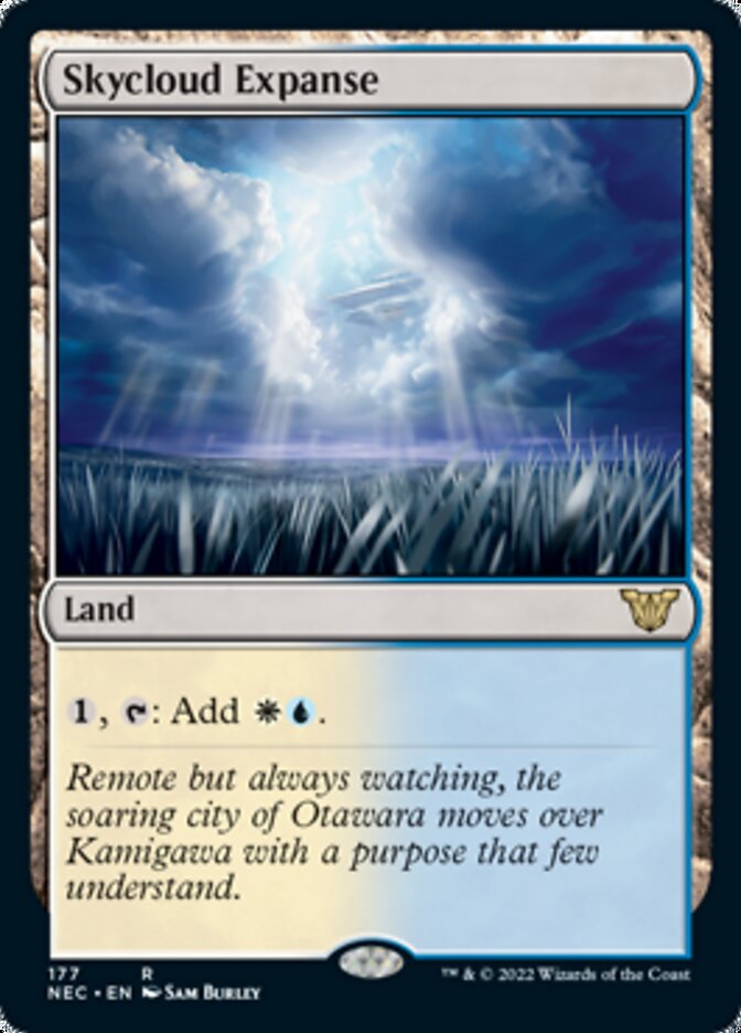 {R} Skycloud Expanse [Kamigawa: Neon Dynasty Commander][NEC 177]