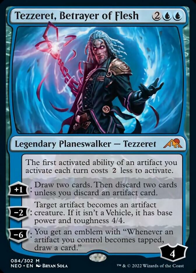 {R} Tezzeret, Betrayer of Flesh [Kamigawa: Neon Dynasty][NEO 084]