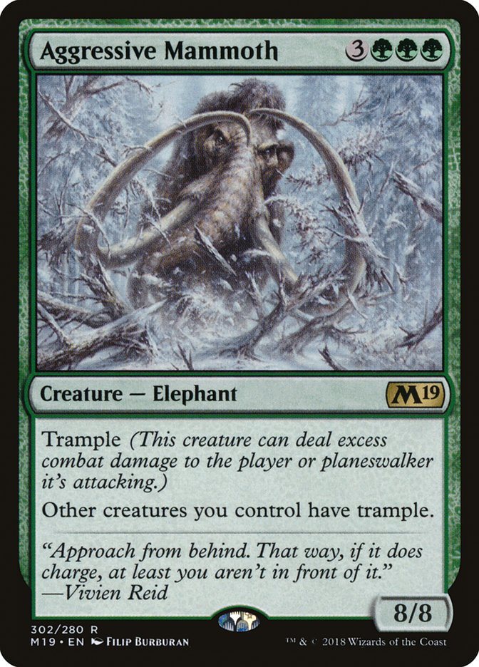 {R} Aggressive Mammoth [Core Set 2019][M19 302]