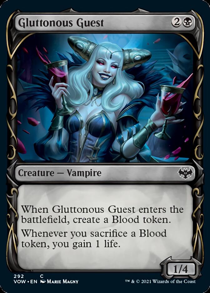 {C} Gluttonous Guest (Showcase Fang Frame) [Innistrad: Crimson Vow][VOW 292]