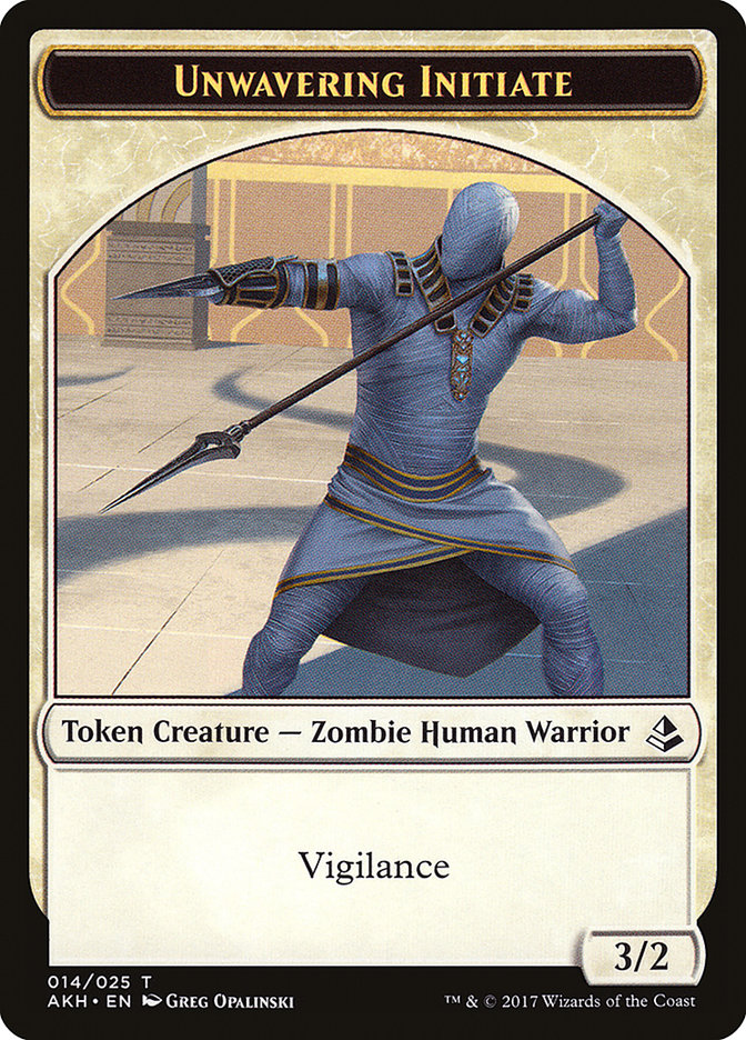 {T} Unwavering Initiate Token [Amonkhet Tokens][TAKH 014]