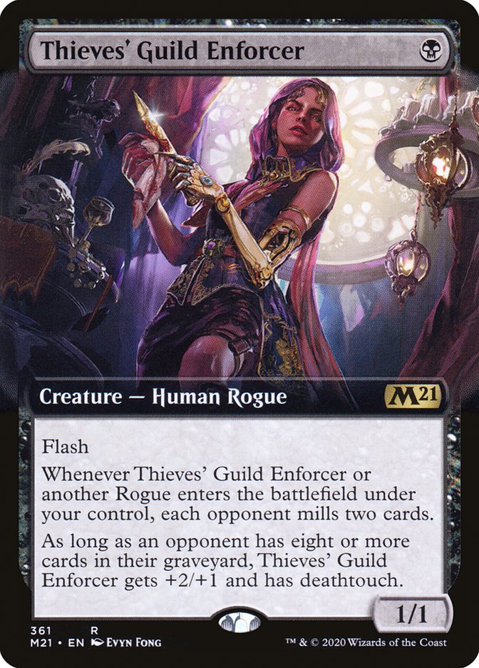 {R} Thieves' Guild Enforcer (Extended Art) [Core Set 2021][M21 361]