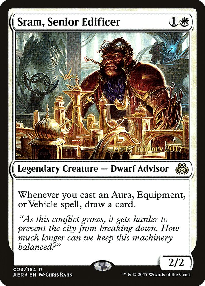 {R} Sram, Senior Edificer [Aether Revolt Prerelease Promos][PR AER 023]