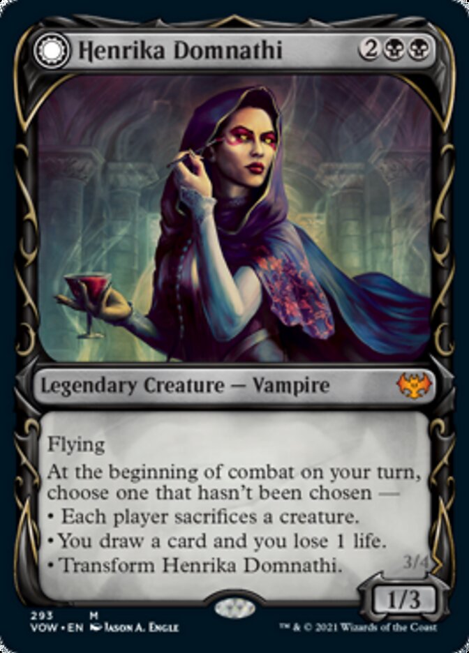 {R} Henrika Domnathi // Henrika, Infernal Seer (Showcase Fang Frame) [Innistrad: Crimson Vow][VOW 293]