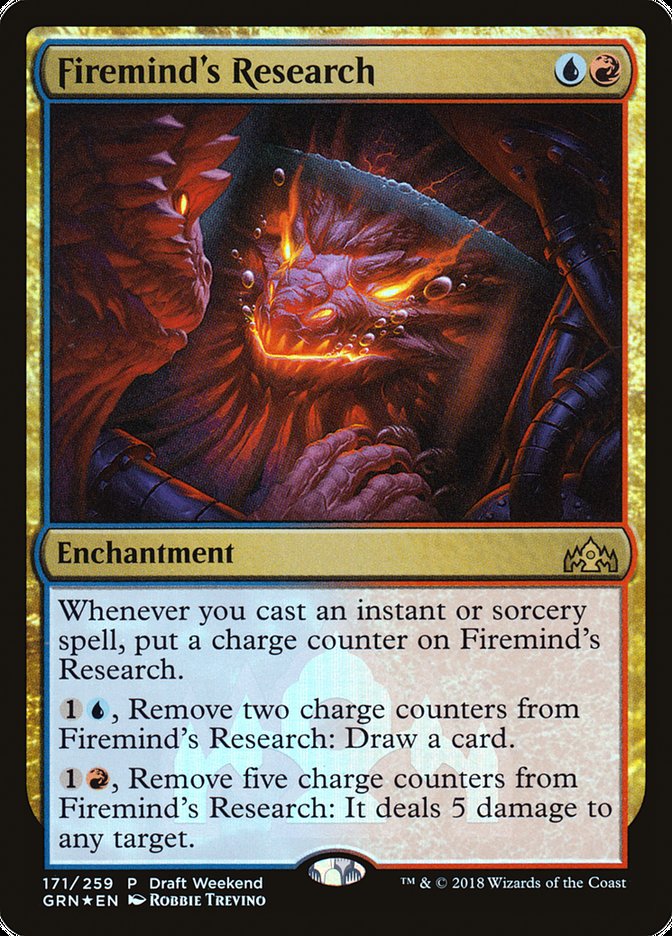 {R} Firemind's Research (Draft Weekend) [Guilds of Ravnica Promos][PA GRN 171]