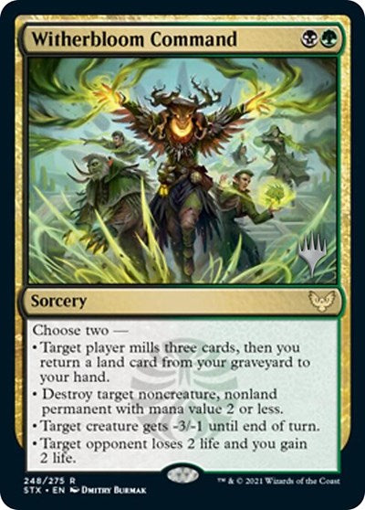 {R} Witherbloom Command (Promo Pack) [Strixhaven: School of Mages Promos][PP STX 248]