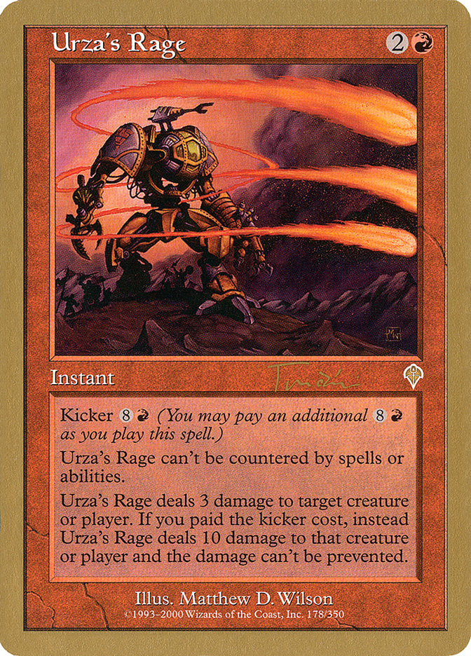 {R} Urza's Rage (Jan Tomcani) [World Championship Decks 2001][GB WC01 JT178]