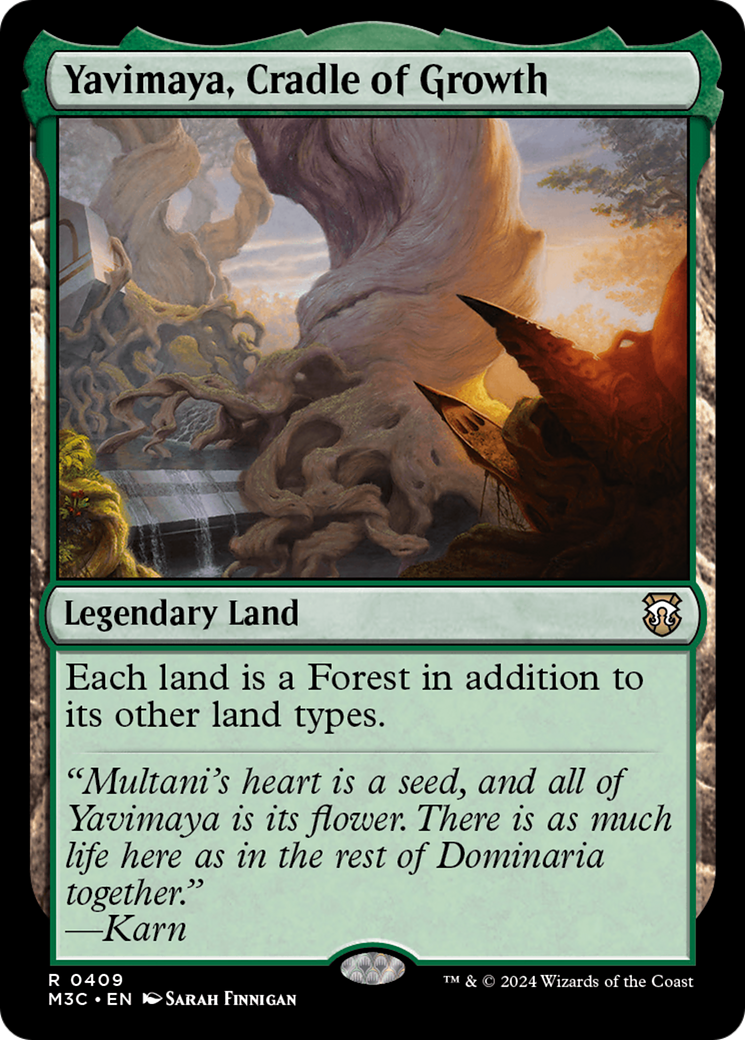 {R} Yavimaya, Cradle of Growth (Ripple Foil) [Modern Horizons 3 Commander][RPF M3C 409]