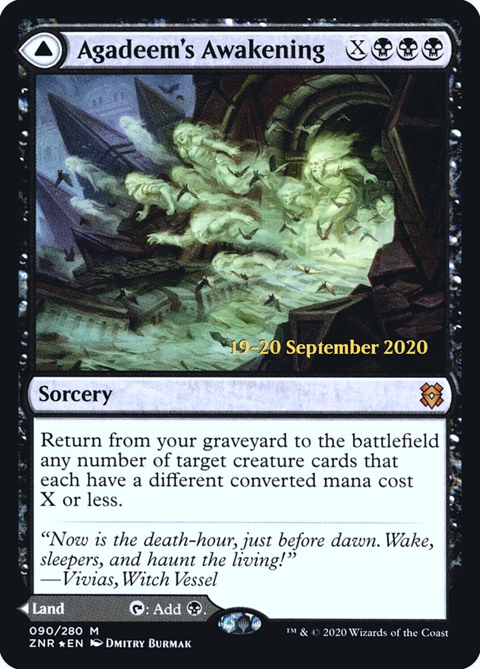 {R} Agadeem's Awakening // Agadeem, the Undercrypt [Zendikar Rising Prerelease Promos][PR ZNR 090]