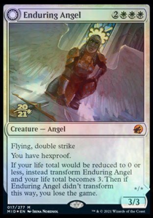 {R} Enduring Angel // Angelic Enforcer [Innistrad: Midnight Hunt Prerelease Promos][PR MID 017]