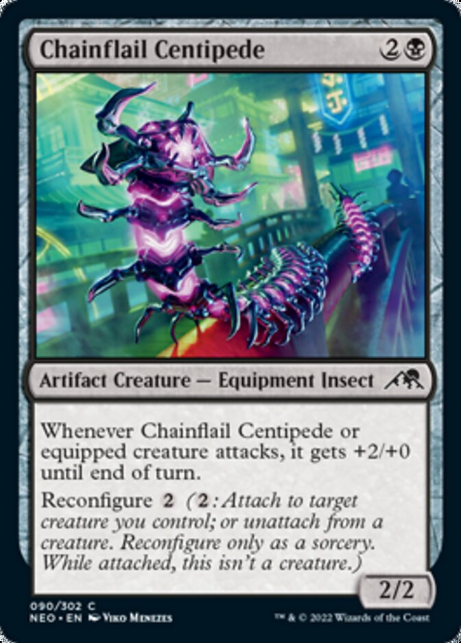 {C} Chainflail Centipede [Kamigawa: Neon Dynasty][NEO 090]