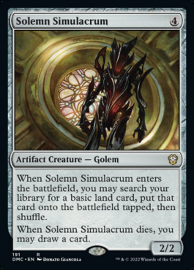 {R} Solemn Simulacrum [Dominaria United Commander][DMC 191]