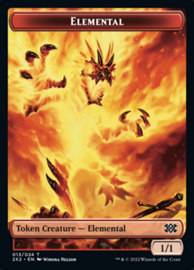 {T} Elemental // Aven Initiate Double-sided Token [Double Masters 2022 Tokens][T2X2 13//4]