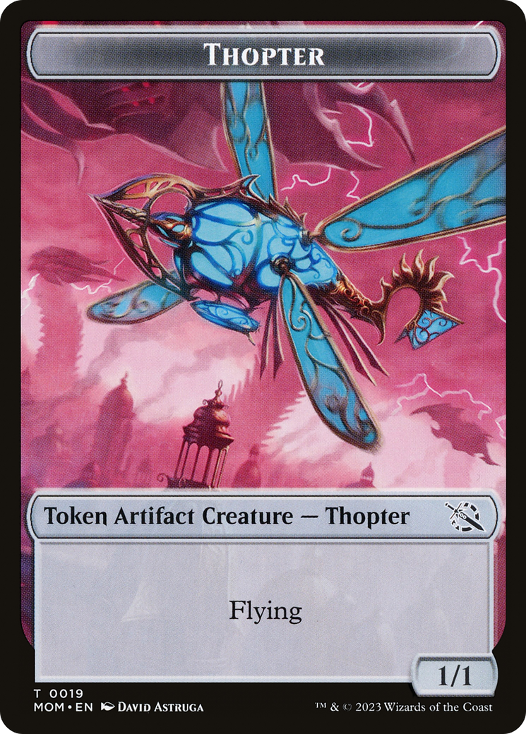 {T} Warrior // Thopter Double-Sided Token [March of the Machine Tokens][TMOM 15//19]