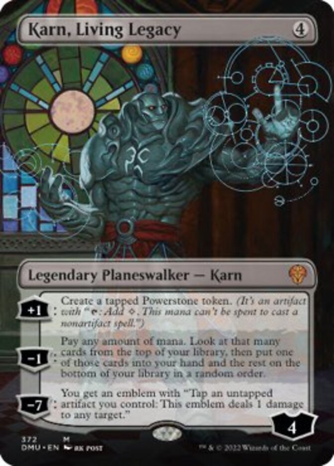 {@R} Karn, Living Legacy (Borderless) [Dominaria United][DMU 372]