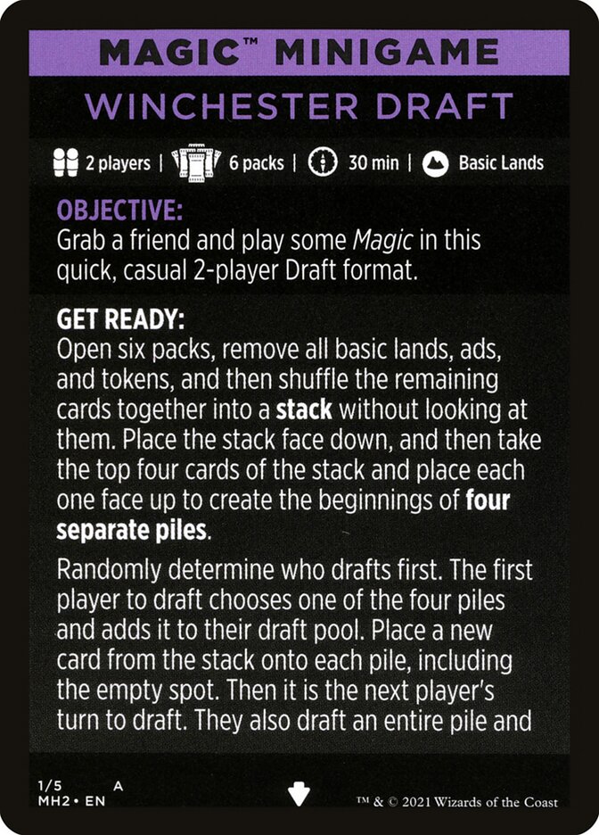 {T} Winchester Draft (Magic Minigame) [Modern Horizons 2 Minigame][MGMH2 001]