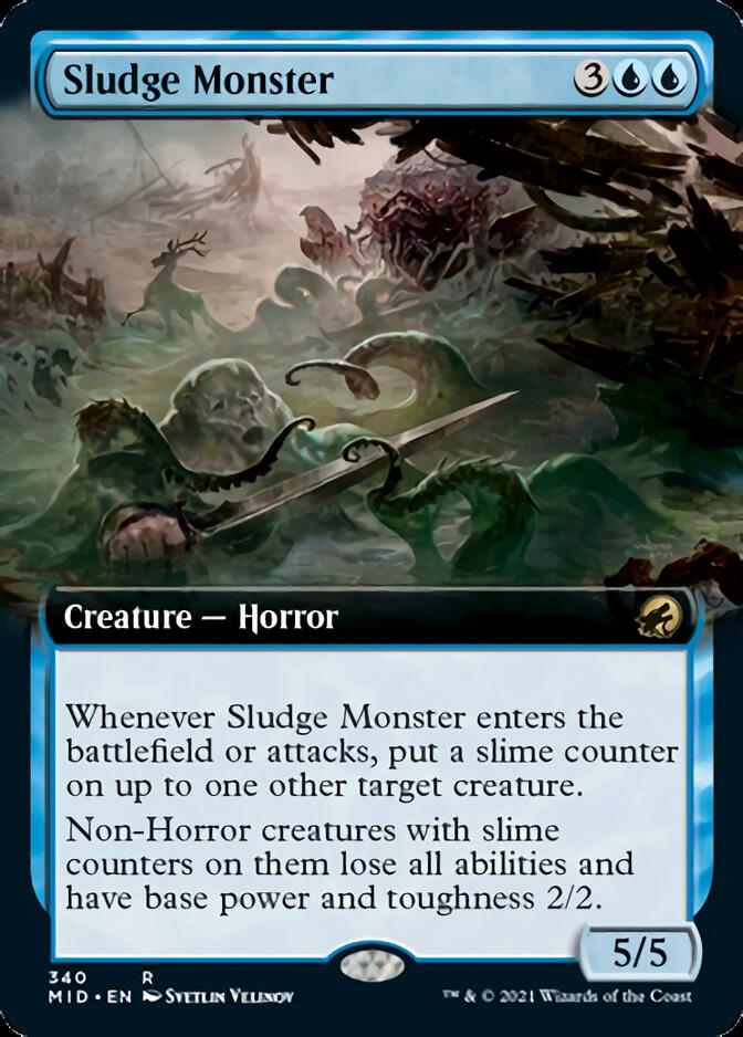 {R} Sludge Monster (Extended Art) [Innistrad: Midnight Hunt][MID 340]