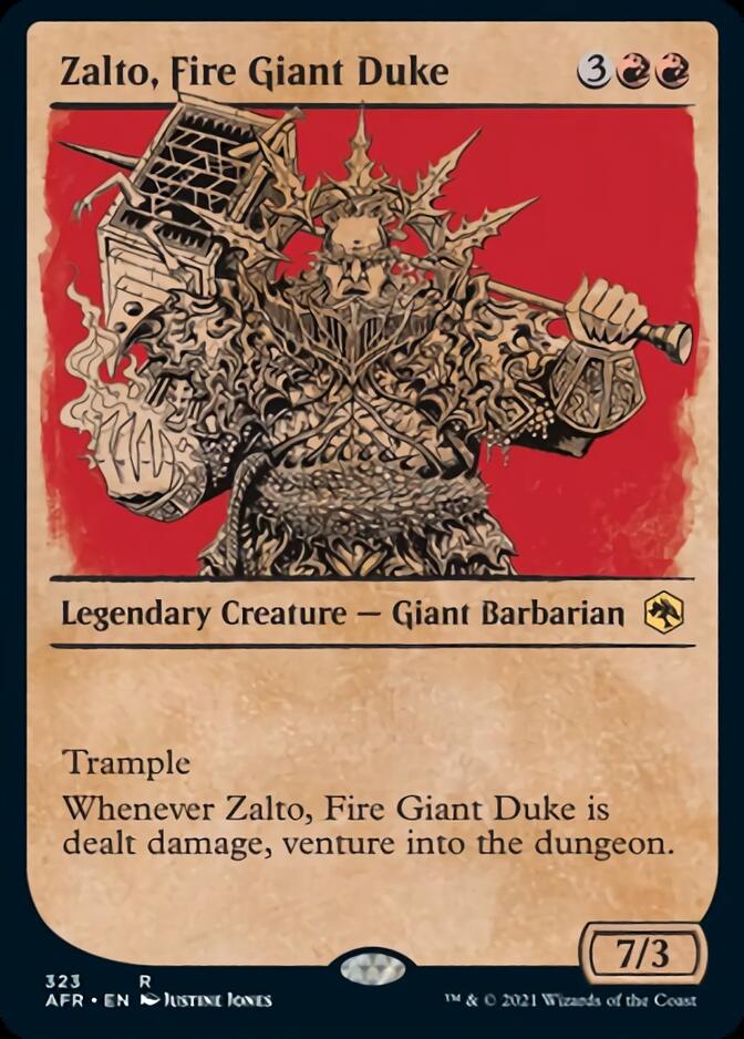 {R} Zalto, Fire Giant Duke (Showcase) [Dungeons & Dragons: Adventures in the Forgotten Realms][AFR 323]