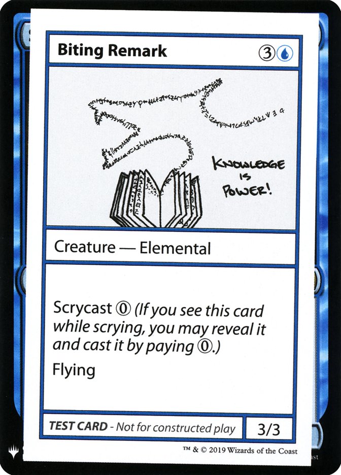 {R} Biting Remark [Mystery Booster Playtest Cards][CON CMB1 017]