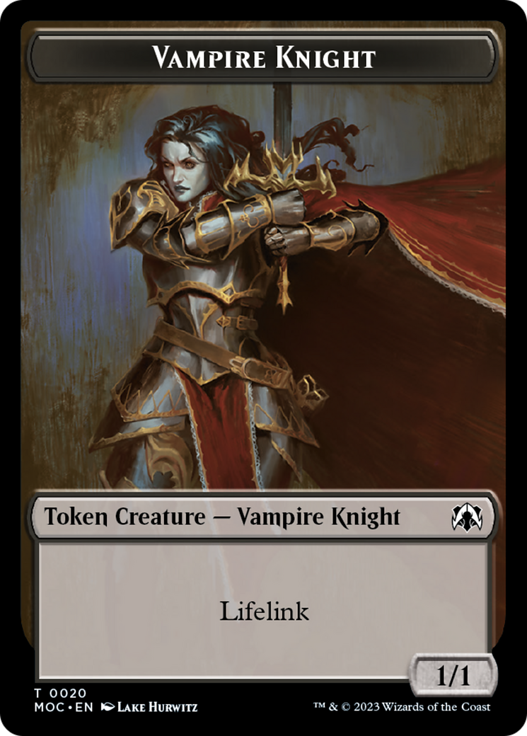 {T} Vampire Knight // Soldier Double-Sided Token [March of the Machine Commander Tokens][TMOC 20//8]
